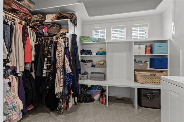 30307 Woodland Dr, Pleasant Hill, MO 64080 - walk in closet with carpet flooring and a tray ceiling