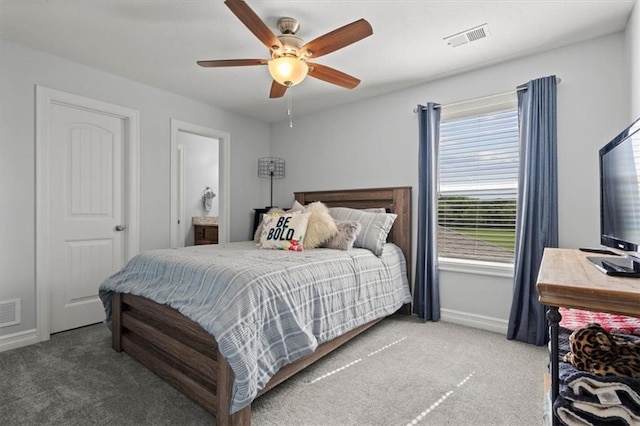 30307 Woodland Dr, Pleasant Hill, MO 64080 - bedroom with carpet flooring, baseboards, and a ceiling fan