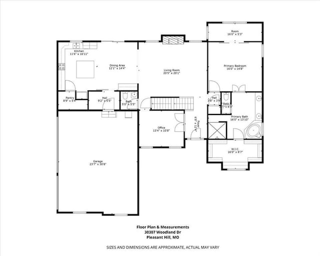 30307 Woodland Dr, Pleasant Hill, MO 64080 - property floor plan