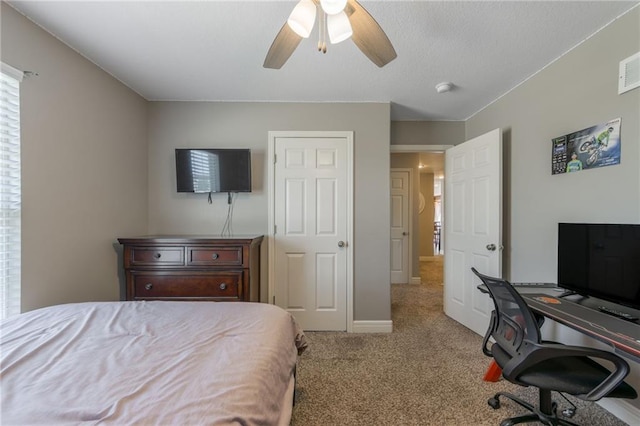 803 Crestridge Dr, Kearney, MO 64060 - carpeted bedroom featuring a ceiling fan and a desk