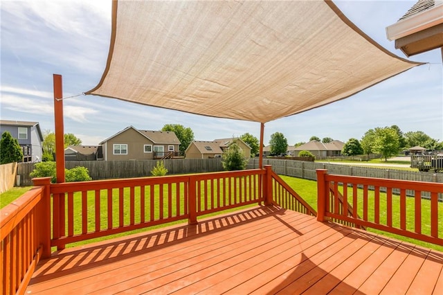 803 Crestridge Dr, Kearney, MO 64060 - wooden deck with a fenced backyard and a residential view