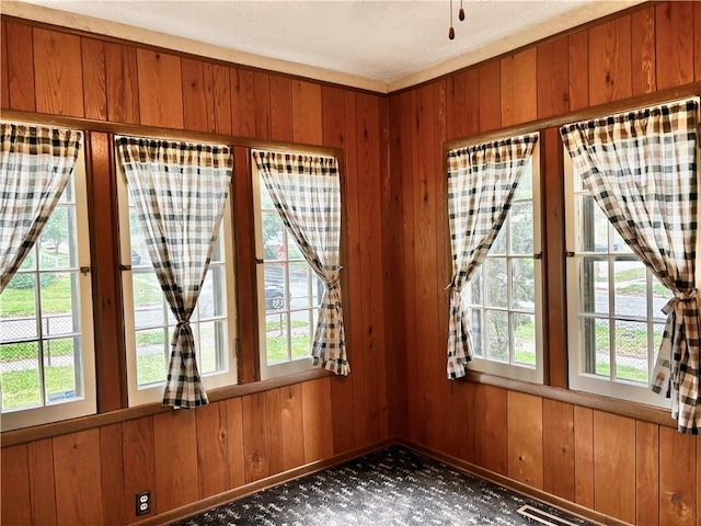 2702 Faraon St, Saint Joseph, MO 64501 - carpeted spare room with healthy amount of natural light, wood walls, and baseboards