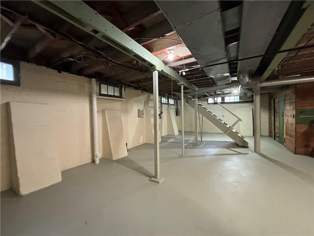 2702 Faraon St, Saint Joseph, MO 64501 - unfinished below grade area featuring stairway