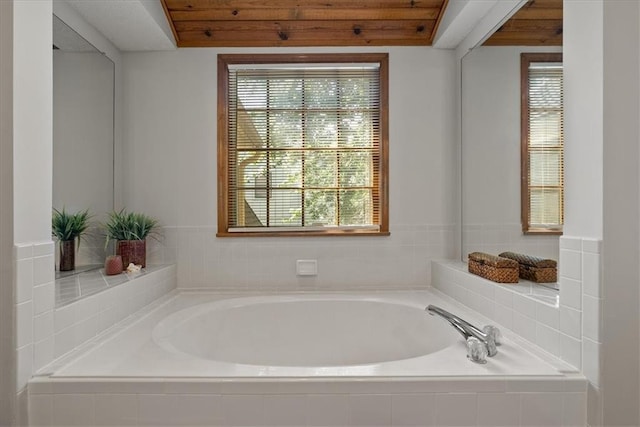 12224 Connell Dr, Overland Park, KS 66213 - bathroom with a garden tub and healthy amount of natural light