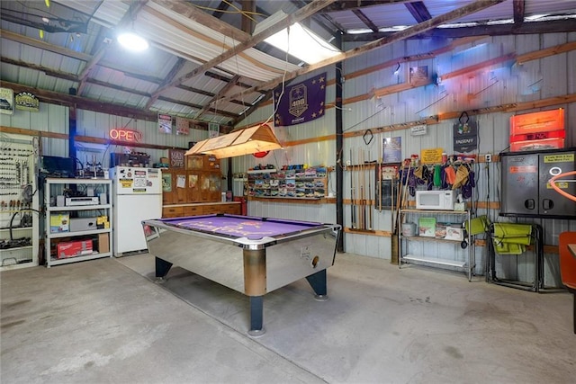 13223 Gammon Rd, Lees Summit, MO 64086 - garage featuring freestanding refrigerator