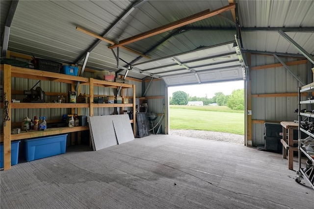 13223 Gammon Rd, Lees Summit, MO 64086 - garage featuring metal wall