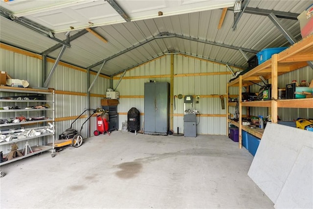 13223 Gammon Rd, Lees Summit, MO 64086 - garage featuring metal wall
