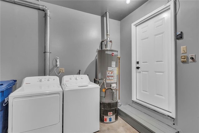 6531 W 49th St, Mission, KS 66202 - laundry area featuring washer and dryer and water heater