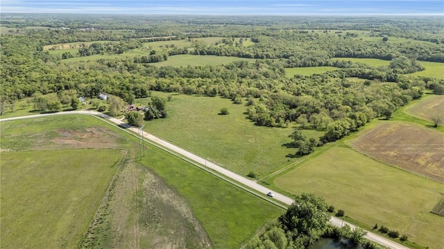 aerial view of property's location with rural landscape
