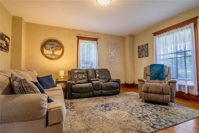 203 S Hughes St, Hamilton, MO 64644 - living room featuring wood finished floors