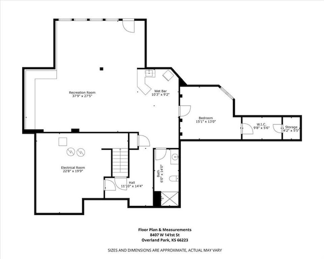 8407 W 141st St, Overland Park, KS 66223 - floor plan / room layout