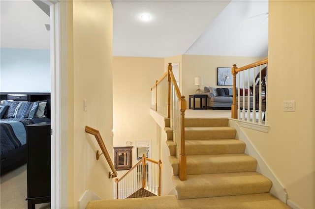 22614 W 46th Ter, Shawnee, KS 66226 - stairs featuring carpet floors