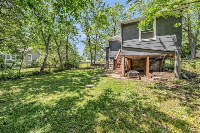 1010 N 13th St, Leavenworth, KS 66048 - view of yard featuring stairs
