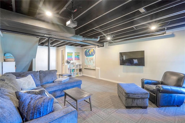2007 NE Newport Ct, Blue Springs, MO 64014 - carpeted living area featuring baseboards