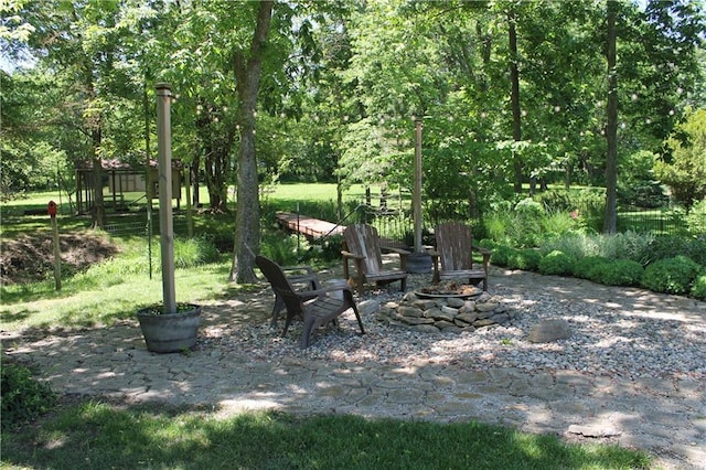 1658 NW 785th Rd, Bates City, MO 64011 - view of yard featuring a fire pit