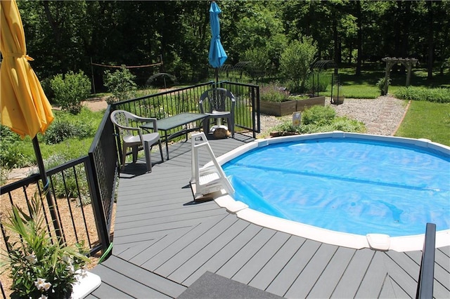 1658 NW 785th Rd, Bates City, MO 64011 - swimming pool with a wooden deck