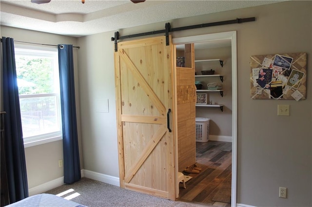 1658 NW 785th Rd, Bates City, MO 64011 - bedroom with a barn door and baseboards