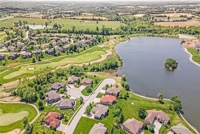 4310 N 141st Pl, Basehor, KS 66007 - aerial view of residential area with a nearby body of water and a golf course