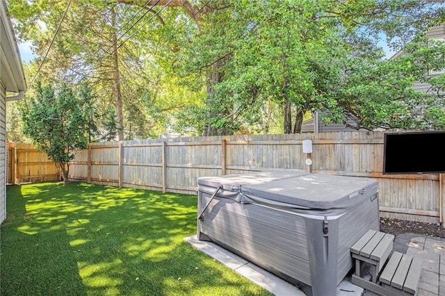 7408 Ash St, Prairie Village, KS 66208 - view of yard with a hot tub