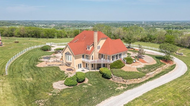 view from above of property