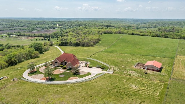 aerial view of sparsely populated area
