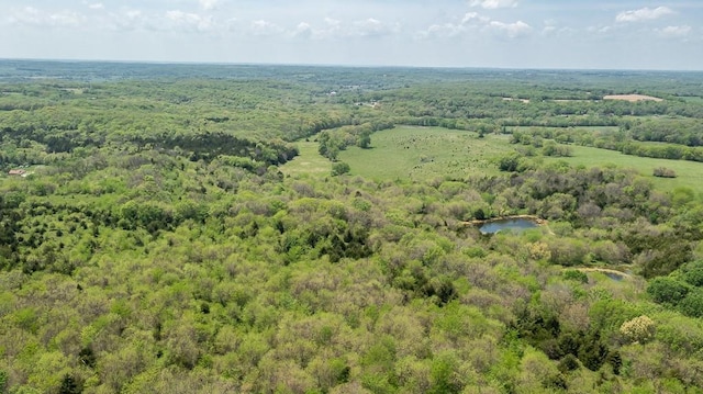 bird's eye view of a heavily wooded area