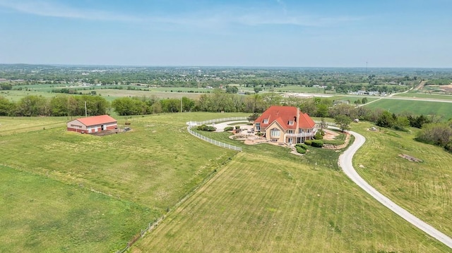 aerial view of sparsely populated area