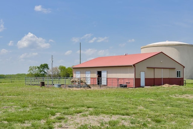 view of pole building featuring an exterior structure