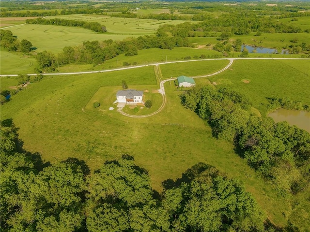 23780 Moberly Rd, Polo, MO 64671 - aerial view of sparsely populated area featuring a large body of water