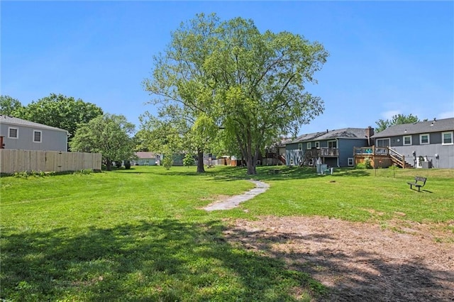 612 S 6th St, Edwardsville, KS 66111 - view of yard with a residential view and a wooden deck