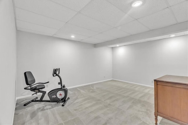 11065 W 98th St, Overland Park, KS 66214 - exercise room with carpet floors, recessed lighting, and a drop ceiling