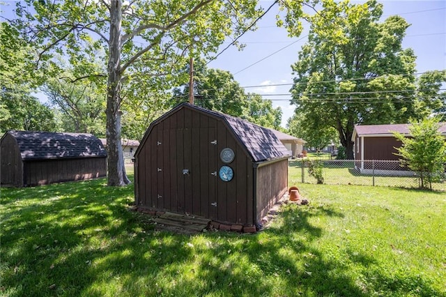 view of shed