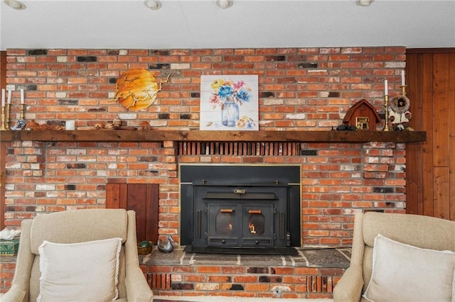 detailed view of wood walls