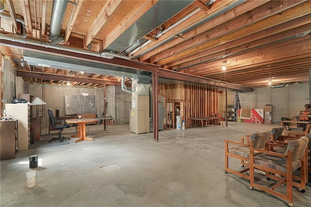 14393 S Cody St, Olathe, KS 66062 - unfinished basement with heating unit