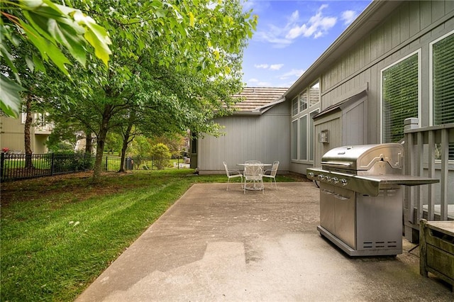14393 S Cody St, Olathe, KS 66062 - view of patio / terrace featuring area for grilling and outdoor dining area