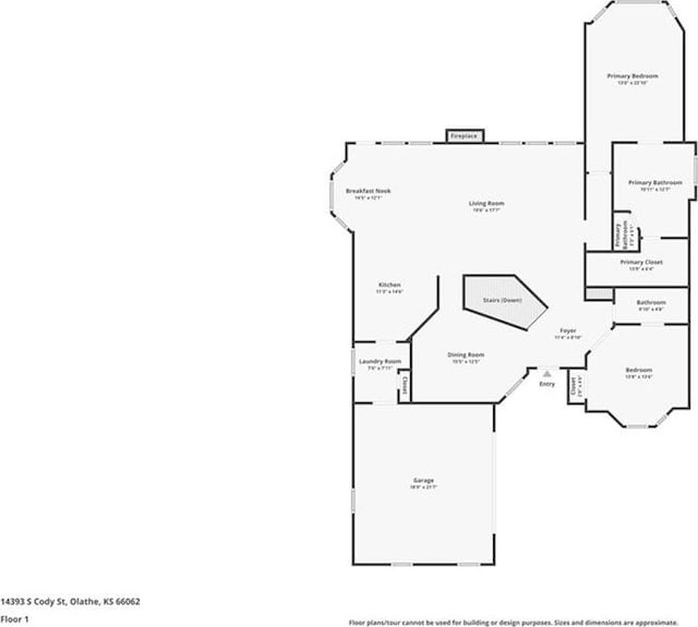 14393 S Cody St, Olathe, KS 66062 - property floor plan