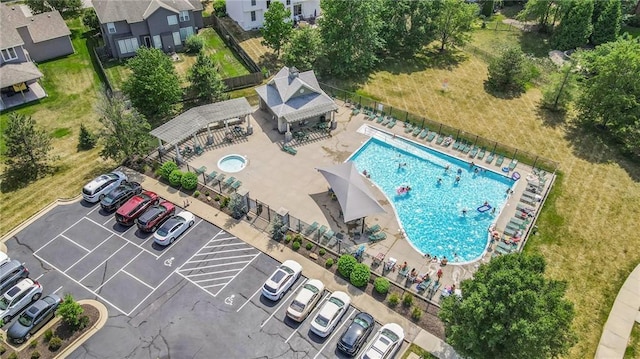 16049 S Brookfield St, Olathe, KS 66062 - aerial view of a pool area