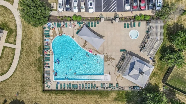 16049 S Brookfield St, Olathe, KS 66062 - aerial view of a pool area