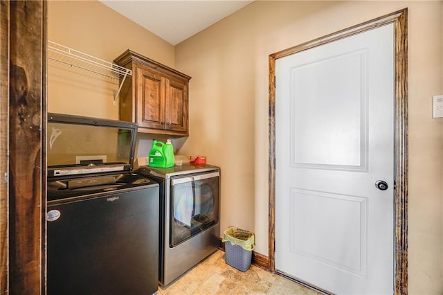 4000 S Buckner Tarsney Rd, Grain Valley, MO 64029 - laundry area with separate washer and dryer and cabinet space