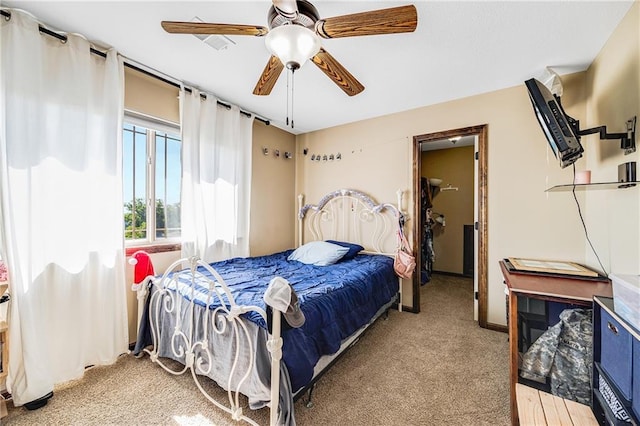 4000 S Buckner Tarsney Rd, Grain Valley, MO 64029 - bedroom featuring light carpet and ceiling fan