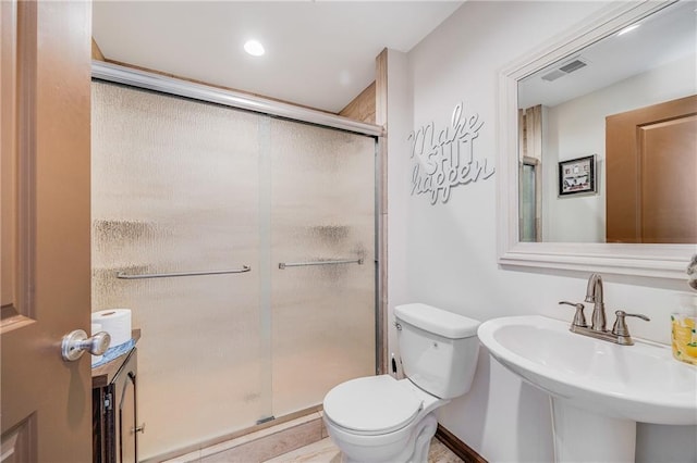 4000 S Buckner Tarsney Rd, Grain Valley, MO 64029 - full bath featuring toilet, a stall shower, and a sink
