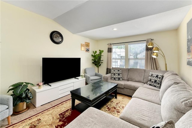 1201 N Mart-Way Dr Unit 109, Olathe, KS 66061 - living room with lofted ceiling and recessed lighting