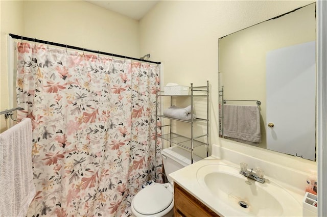 1201 N Mart-Way Dr Unit 109, Olathe, KS 66061 - bathroom with vanity, toilet, and a shower with shower curtain