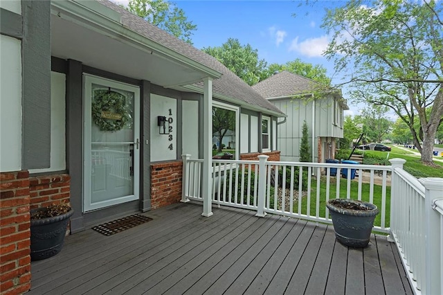 10234 Monrovia St, Lenexa, KS 66215 - view of wooden porch