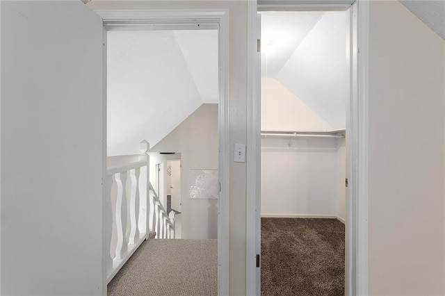 10234 Monrovia St, Lenexa, KS 66215 - hall with carpet and lofted ceiling