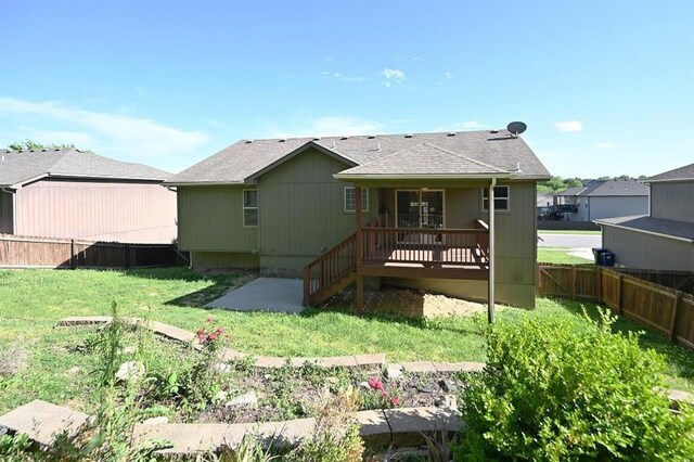 15790 NW 125th St, Platte City, MO 64079 - rear view of property featuring a deck and roof with shingles