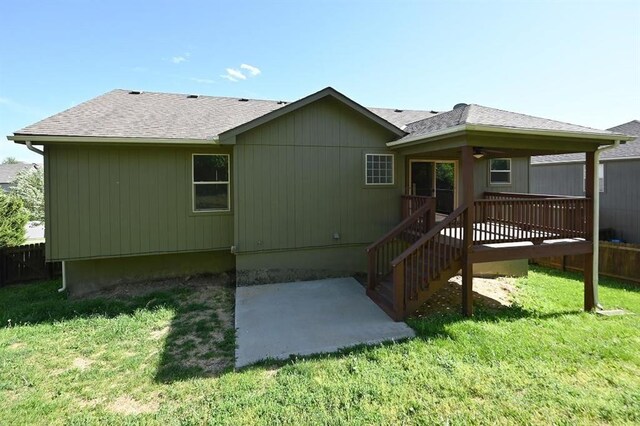 15790 NW 125th St, Platte City, MO 64079 - back of house featuring a patio area and a shingled roof