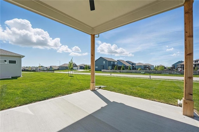 view of patio with a residential view