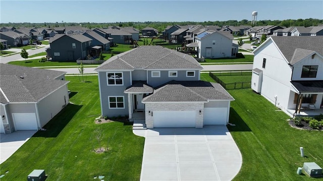 aerial view of residential area