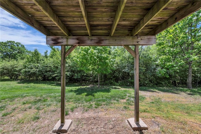 view of grassy yard
